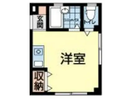 グランディア新小岩(1K/1階)の間取り写真