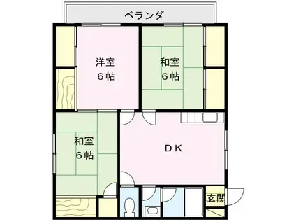 近藤工業所ビル(3DK/3階)の間取り写真