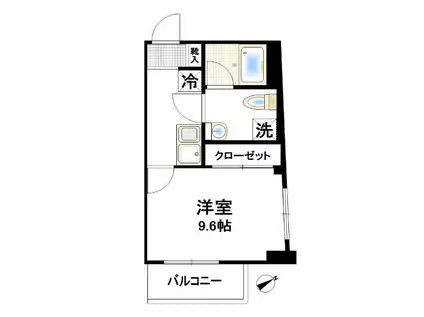 BCASA OGUISS(1K/1階)の間取り写真