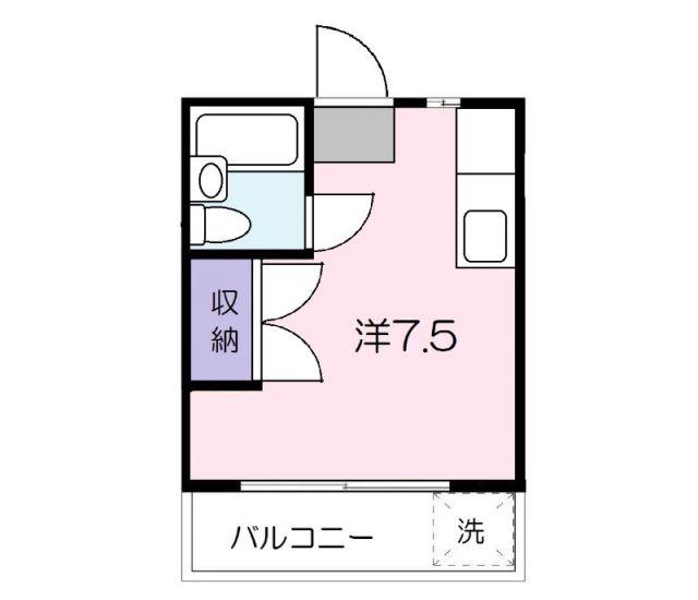 メイゾン西港(ワンルーム/2階)の間取り写真