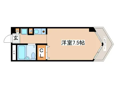 ヒルバレー妙法寺駅前(1K/3階)の間取り写真