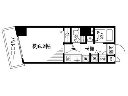 フェニックス笹塚弐番館(1K/4階)の間取り写真
