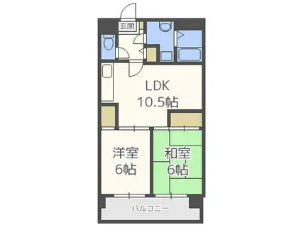 富士プラザIII(2LDK/11階)の間取り写真
