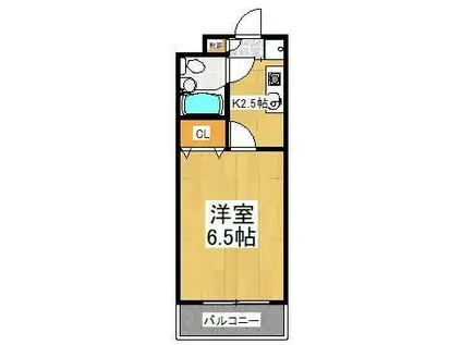 カースルシライシ(1K/2階)の間取り写真