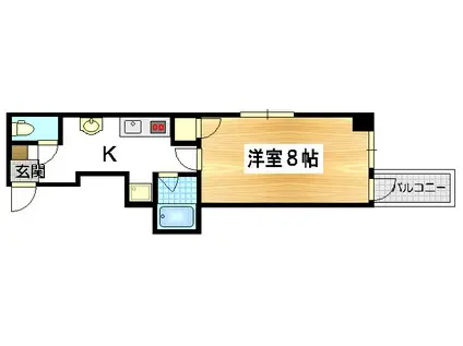 KAISEI十日市(1K/3階)の間取り写真