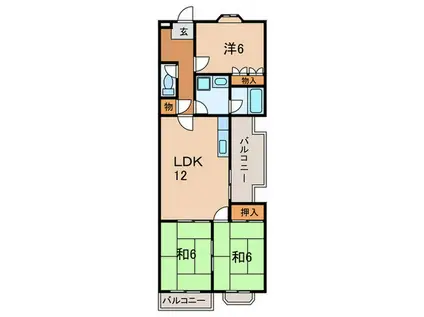 ハイツポールベール(3LDK/3階)の間取り写真