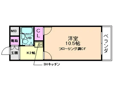 ビラグレース(1K/2階)の間取り写真