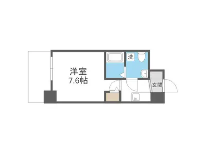 ARISTO扇町(1K/2階)の間取り写真