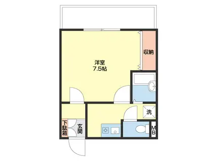 メゾン紀三井寺I(1K/2階)の間取り写真