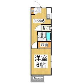 コーポみさと(1DK/2階)の間取り写真