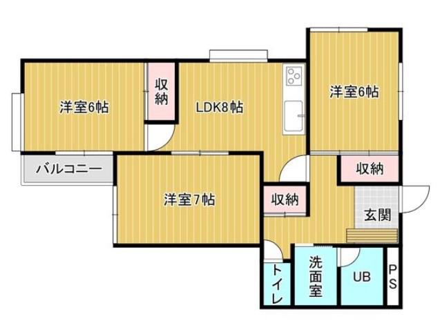 リアライズ春日町(3LDK/2階)の間取り写真