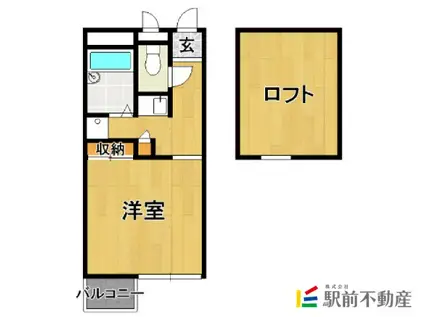 レオパレス巨勢(1K/2階)の間取り写真