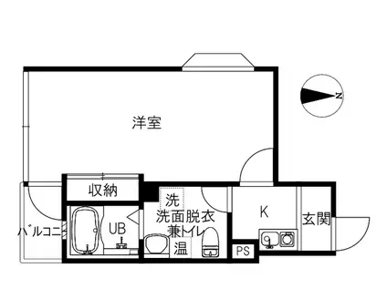 ヒュンフブルグ(1K/2階)の間取り写真
