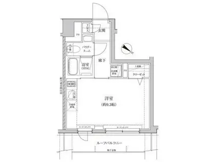 RELUXIA墨田東向島(ワンルーム/6階)の間取り写真