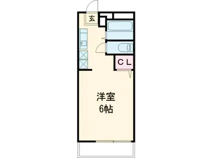 パナハイツ深津C(ワンルーム/3階)の間取り写真