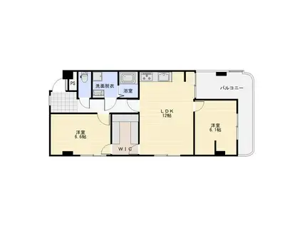 レジデンス吉野(2LDK/2階)の間取り写真