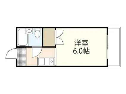 創和ハイツ(1K/3階)の間取り写真