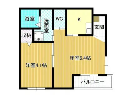 エヌエムトラントキャトフ(2K/3階)の間取り写真