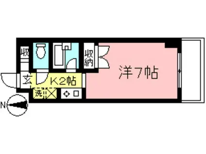 NGY百合丘(1K/5階)の間取り写真