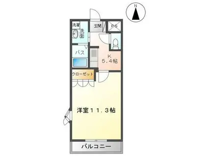 エル・アール(1K/2階)の間取り写真