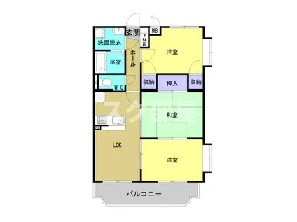 ルミエールかながわ(3LDK/3階)の間取り写真