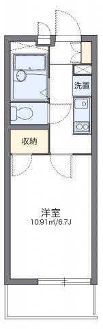 レオパレスヴィラ曽根C(1K/4階)の間取り写真