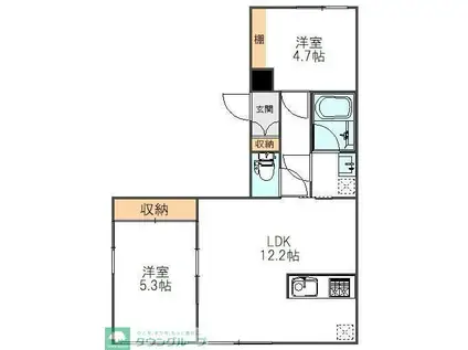 コフレ吉祥寺本町(2LDK/4階)の間取り写真