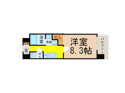 NORITAKE RISE(1K/10階)の間取り写真