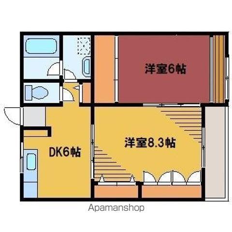 グレイス藤浪A棟(2DK/1階)の間取り写真