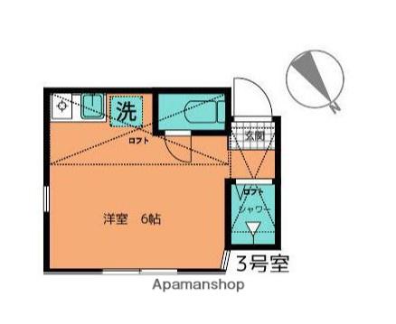 ユナイト八景ニアスの杜(ワンルーム/2階)の間取り写真