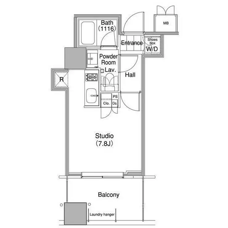 コンフォリア東池袋WEST 8階階 間取り