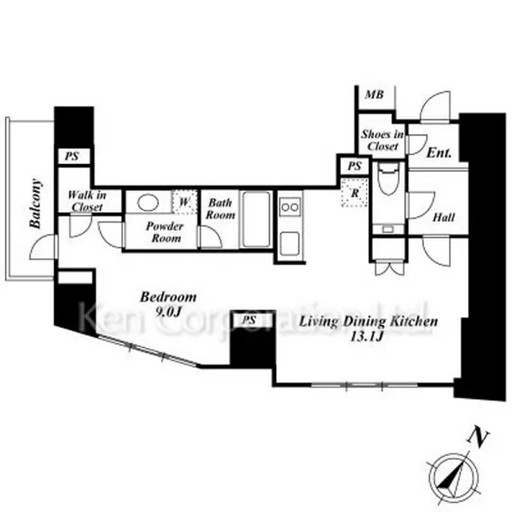 ザ・ベルグレイヴィア麻布 7階階 間取り