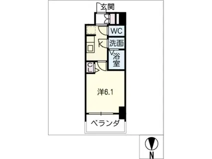 プレサンス THE MOTOYAMA(1K/8階)の間取り写真
