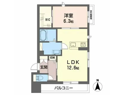 ハルミエールII(1LDK/3階)の間取り写真