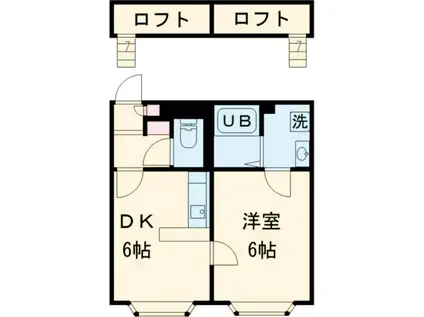 ベルピア熊谷第4(1DK/2階)の間取り写真