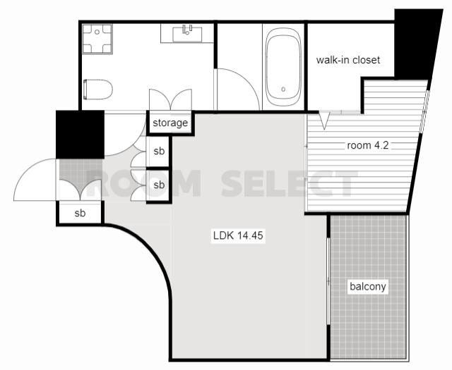 CHATEAU&HOTEL名駅南2ND(1LDK/10階)の間取り写真