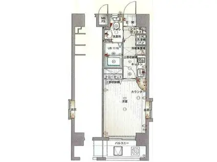 エンクレスト天神III(1K/3階)の間取り写真