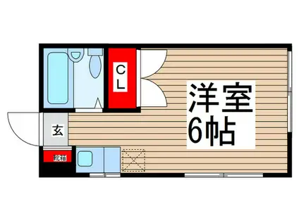 ハイツ山口(ワンルーム/1階)の間取り写真