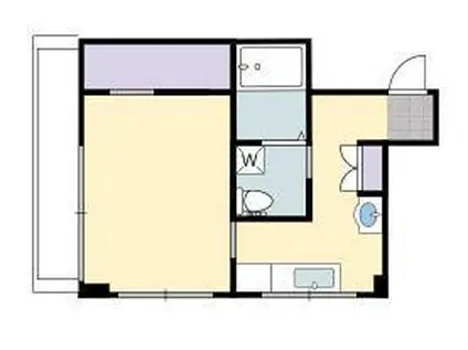 CENTRAL PLACE(1K/3階)の間取り写真