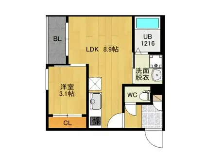 REGALEST宮城野原(ワンルーム/2階)の間取り写真