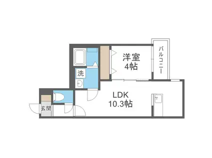 フォーレスト千歳町(1LDK/3階)の間取り写真