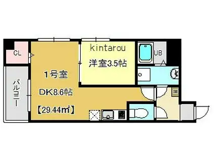 IL CENTRO 本千葉駅前(1DK/4階)の間取り写真