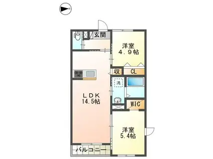 小田原市田島マンション工事(2LDK/2階)の間取り写真