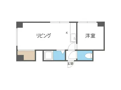 アークハイツ(1LDK/4階)の間取り写真