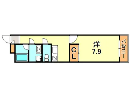 ニューナイスマンション(1K/1階)の間取り写真