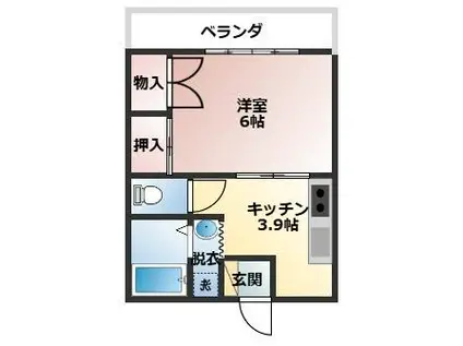 第3コーポヴィラ(1K/2階)の間取り写真