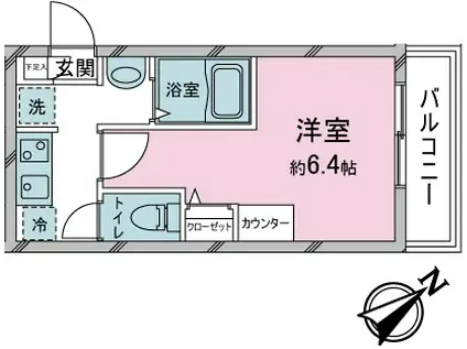 蕨市北町一丁目工事(1K/3階)の間取り写真