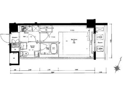AZEST東十条(1K/4階)の間取り写真
