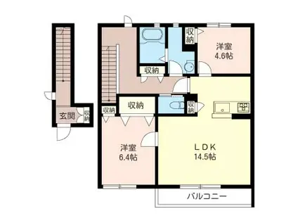 SHM スッド(2LDK/2階)の間取り写真