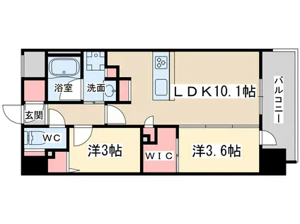 アーバネックス大阪天満宮Ⅱ(2LDK/3階)の間取り写真